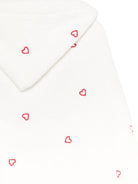 Accappatoio per bambini Petit Bateau bianco con stampa a cuori all - over - Rubino Kids