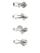 Accessori per capelli per bambina Monnalisa argento a farfalla e cuore - Rubino Kids