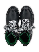 Anfibi per bambina Monnalisa neri con suola chunky - Rubino Kids