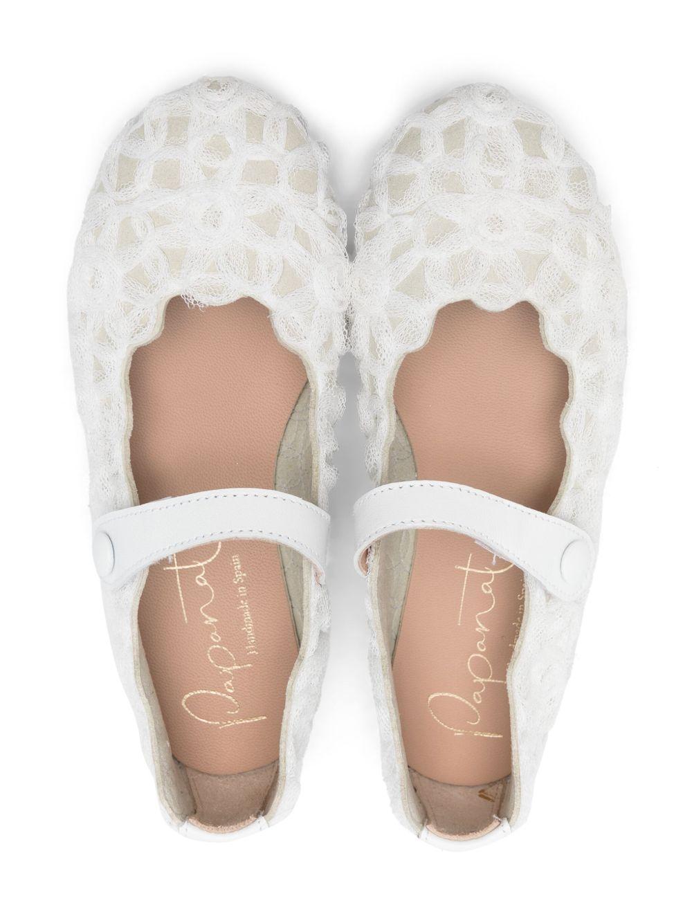 Ballerina per bambina Eli1957 bianco in tulle con chiusura laterale a strappo - Rubino Kids