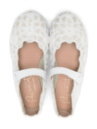 Ballerina per bambina Eli1957 bianco in tulle con chiusura laterale a strappo - Rubino Kids