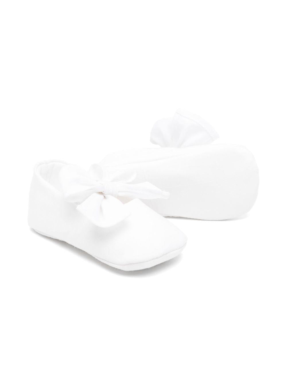 Ballerine con logo per neonato Il Gufo bianco con suola piatta - Rubino Kids