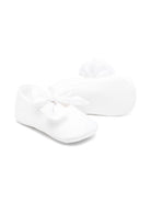 Ballerine con logo per neonato Il Gufo bianco con suola piatta - Rubino Kids