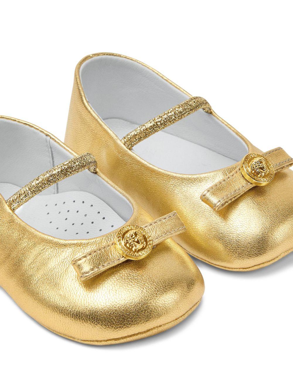 Ballerine Gianni Ribbon per neonata Versace Kids color oro - Rubino Kids