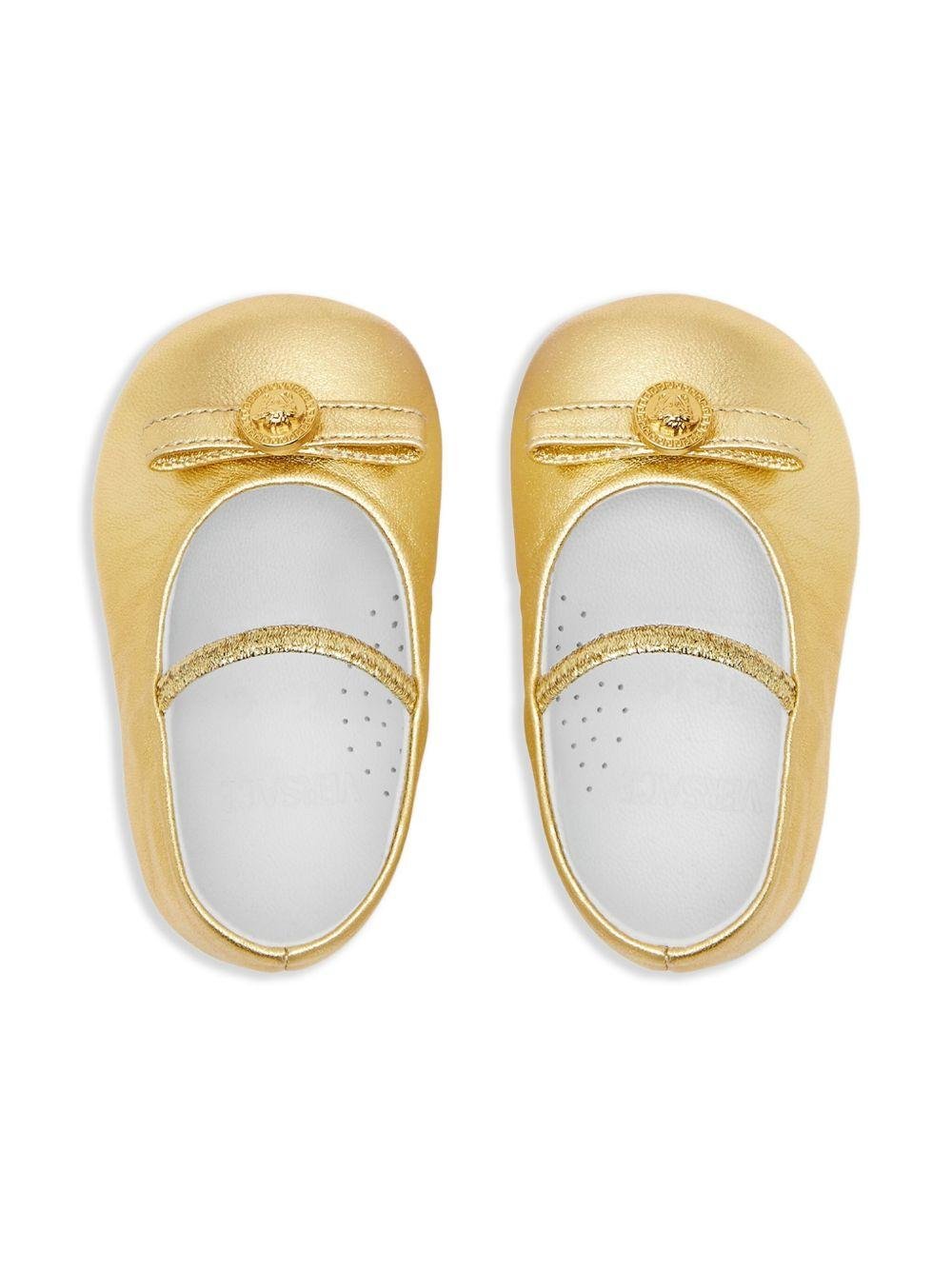 Ballerine Gianni Ribbon per neonata Versace Kids color oro - Rubino Kids