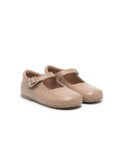 Ballerine in pelle per neonata Eli1957 beige con dettagli traforati - Rubino Kids