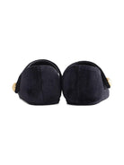 Ballerine in velluto per neonato Balmain Kids nero con fiocco - Rubino Kids