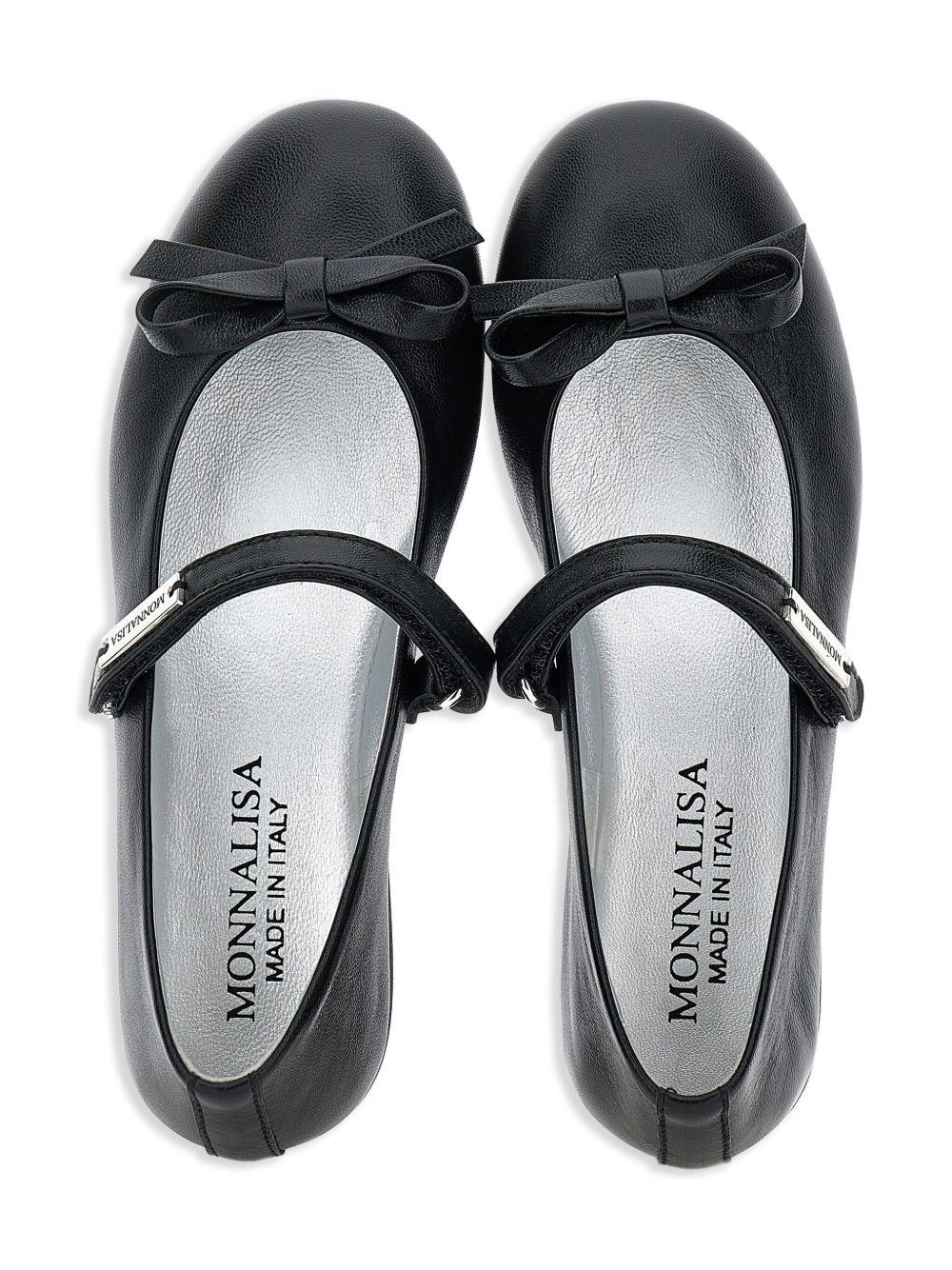 Ballerine Mary Jane per bambina Monnalisa nere con fiocco - Rubino Kids