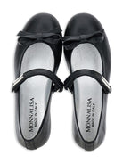 Ballerine Mary Jane per bambina Monnalisa nere con fiocco - Rubino Kids
