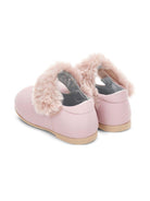 Ballerine Mary Jane per bambina Monnalisa rosa in pelliccia - Rubino Kids