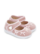Ballerine Mary Jane per neonata Monnalisa rosa con fiocco - Rubino Kids