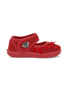 Ballerine Mary Jane per neonata Monnalisa rosse con fiocco in velluto - Rubino Kids