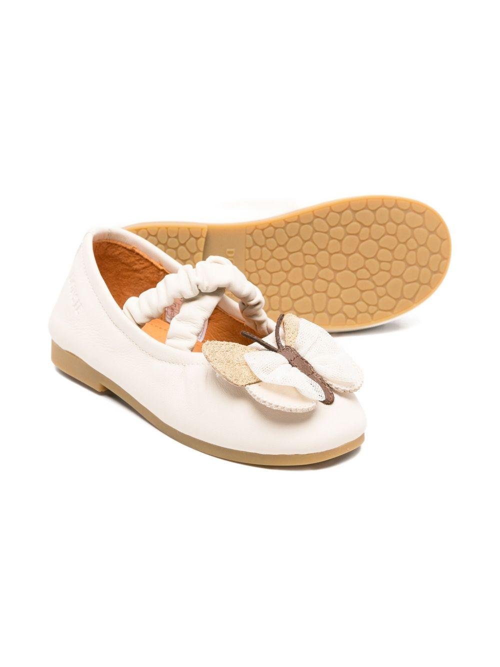 Ballerine Mileni per bambina Donsje beige con decorazioni a farfalla - Rubino Kids