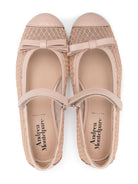 Ballerine per bambina Andrea Montelpare rosa polvere con logo fiocco - Rubino Kids