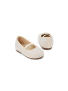 Ballerine per bambina BabyWalker beige con decorazione di cristalli - Rubino Kids