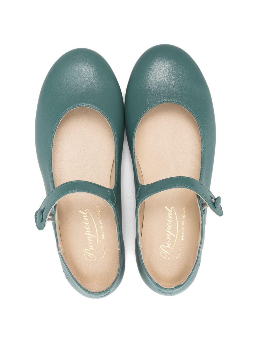 Ballerine per bambina Bonpoint verde con punta tonda - Rubino Kids