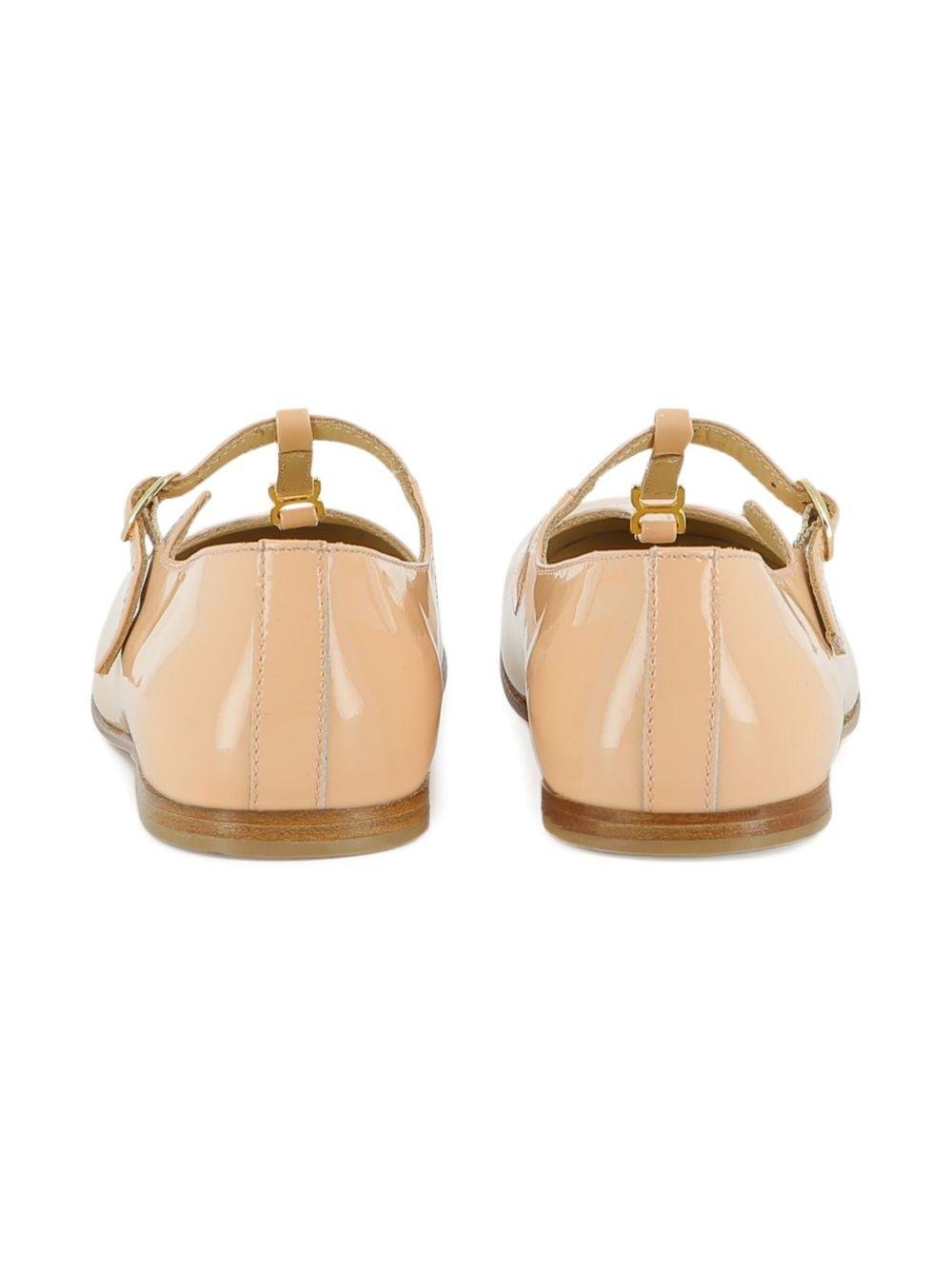 Ballerine per bambina Chloé Kids rosa con cinturino a T - Rubino Kids