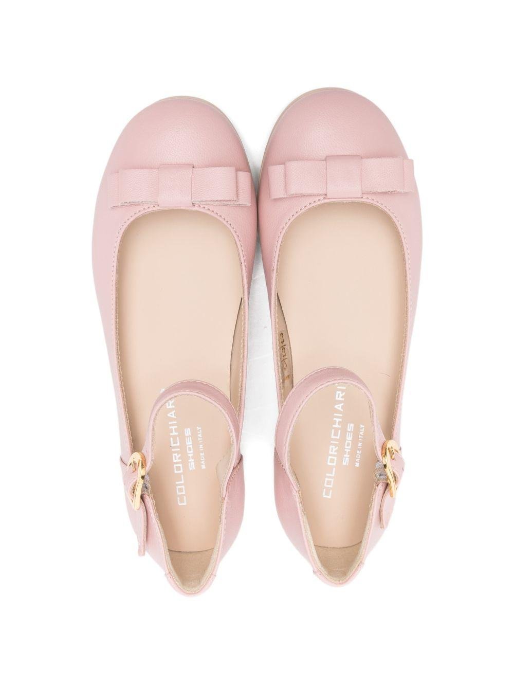 Ballerine per bambina Colorichiari rosa con fiocco sul davanti - Rubino Kids