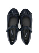 Ballerine per bambina Dolce & Gabbana Kids blu con fiocco sul davanti - Rubino Kids