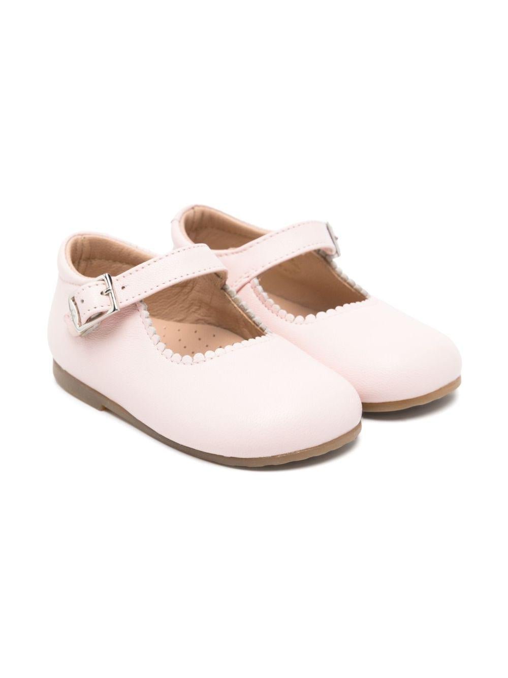 Ballerine per bambina Eli1957 rosa in pelle con cinturino con fibbia - Rubino Kids