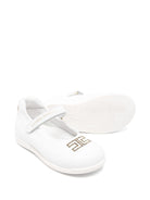 Ballerine per bambina Elisabetta Franchi La Mia Bambina bianche con logo ricamato - Rubino Kids