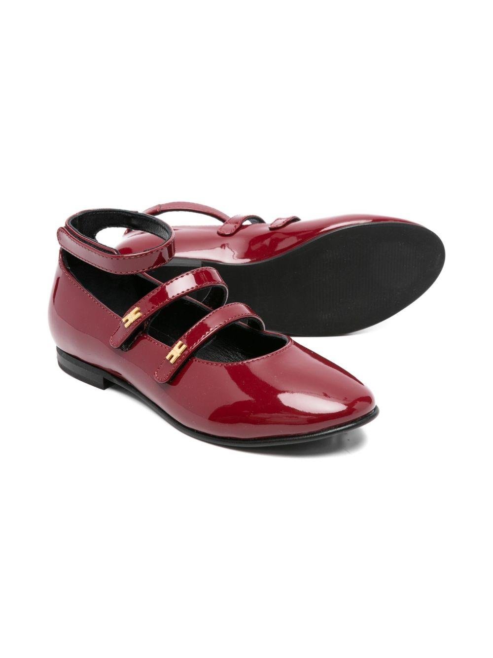 Ballerine per bambina Elisabetta Franchi La Mia Bambina rosse con cinturino alla caviglia - Rubino Kids