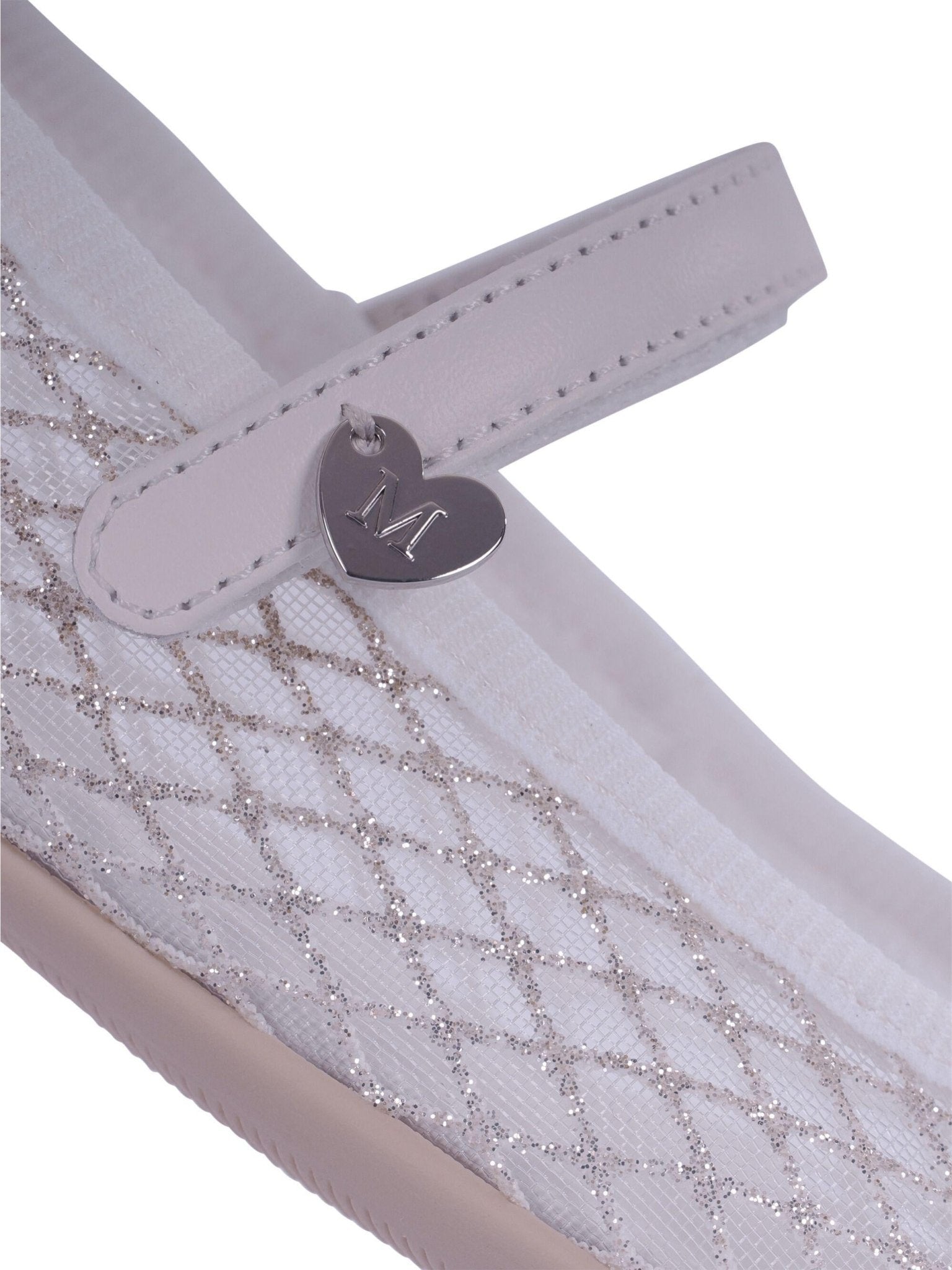 Ballerine per bambina Monnalisa bianche con chiusura a strappo - Rubino Kids