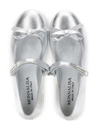 Ballerine per bambina Monnalisa color argento metalizzate - Rubino Kids