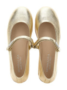 Ballerine per bambina Monnalisa color oro con cinturino - Rubino Kids