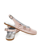 Ballerine per bambina Monnalisa rosa con fiocco e cristalli - Rubino Kids