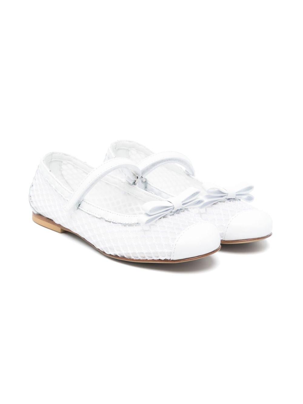 Ballerine per bambina MONTELPARE TRADITION bianco con strato a rete - Rubino Kids