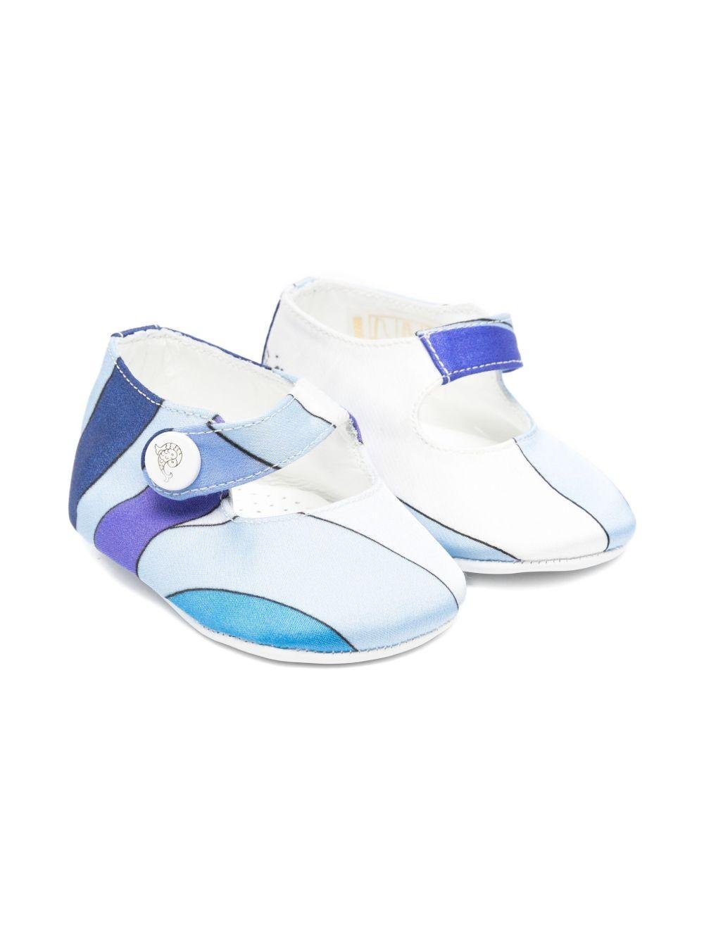 Ballerine per Emilio Pucci Junior multicolore con motivo astratto - Rubino Kids