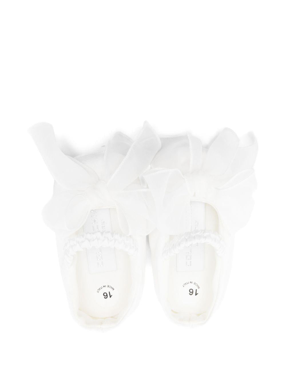 Ballerine per neonata Colorichiari bianche con fiocco - Rubino Kids