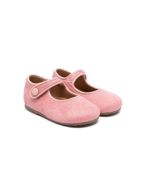 Eli1957 pink cruelty-free fur baby ballerinas