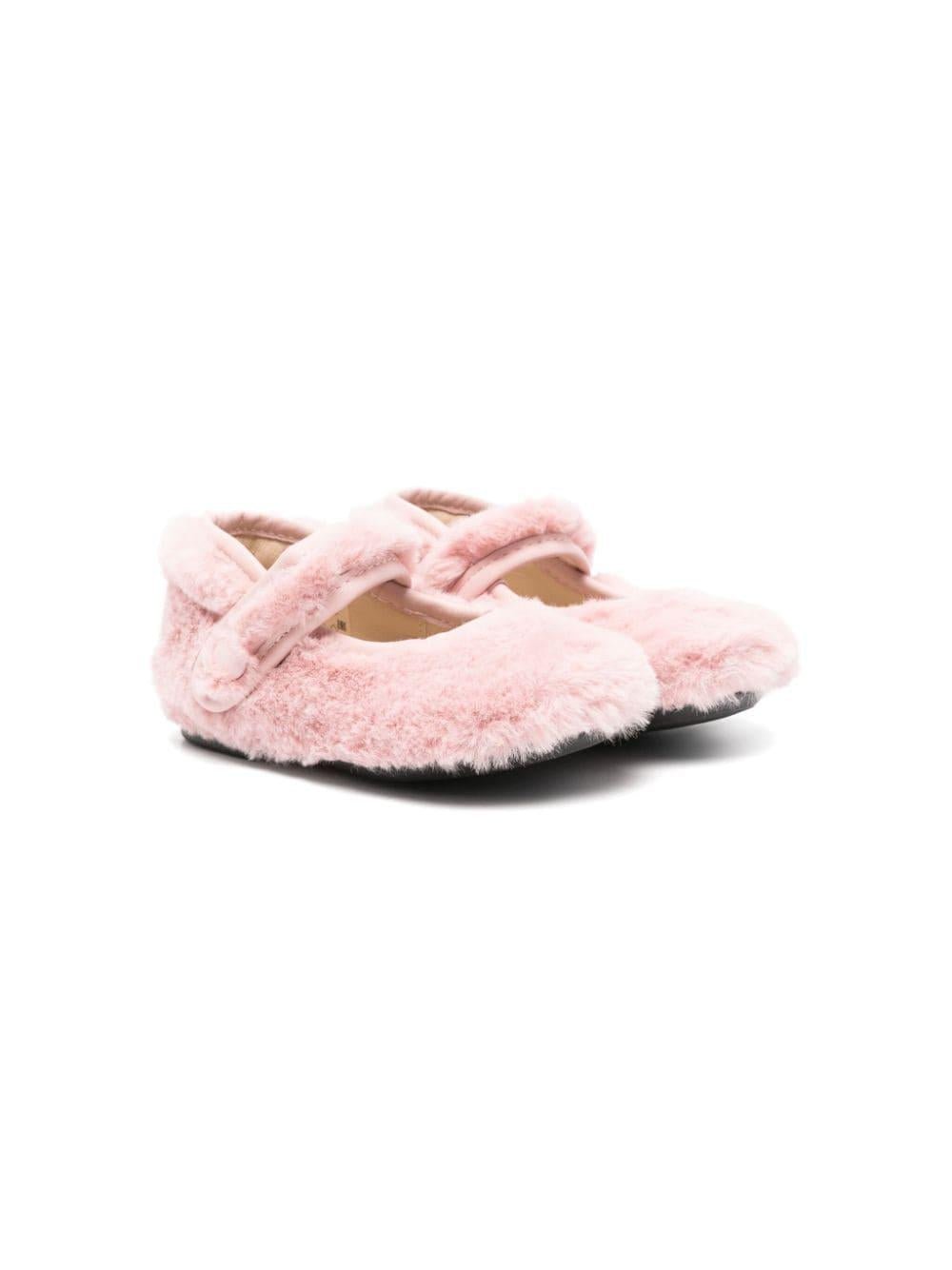 Ballerine per neonata Florens rosa in pelliccia - Rubino Kids
