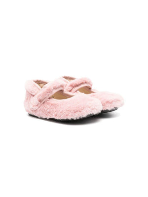 Florens pink fur ballet flats for newborns