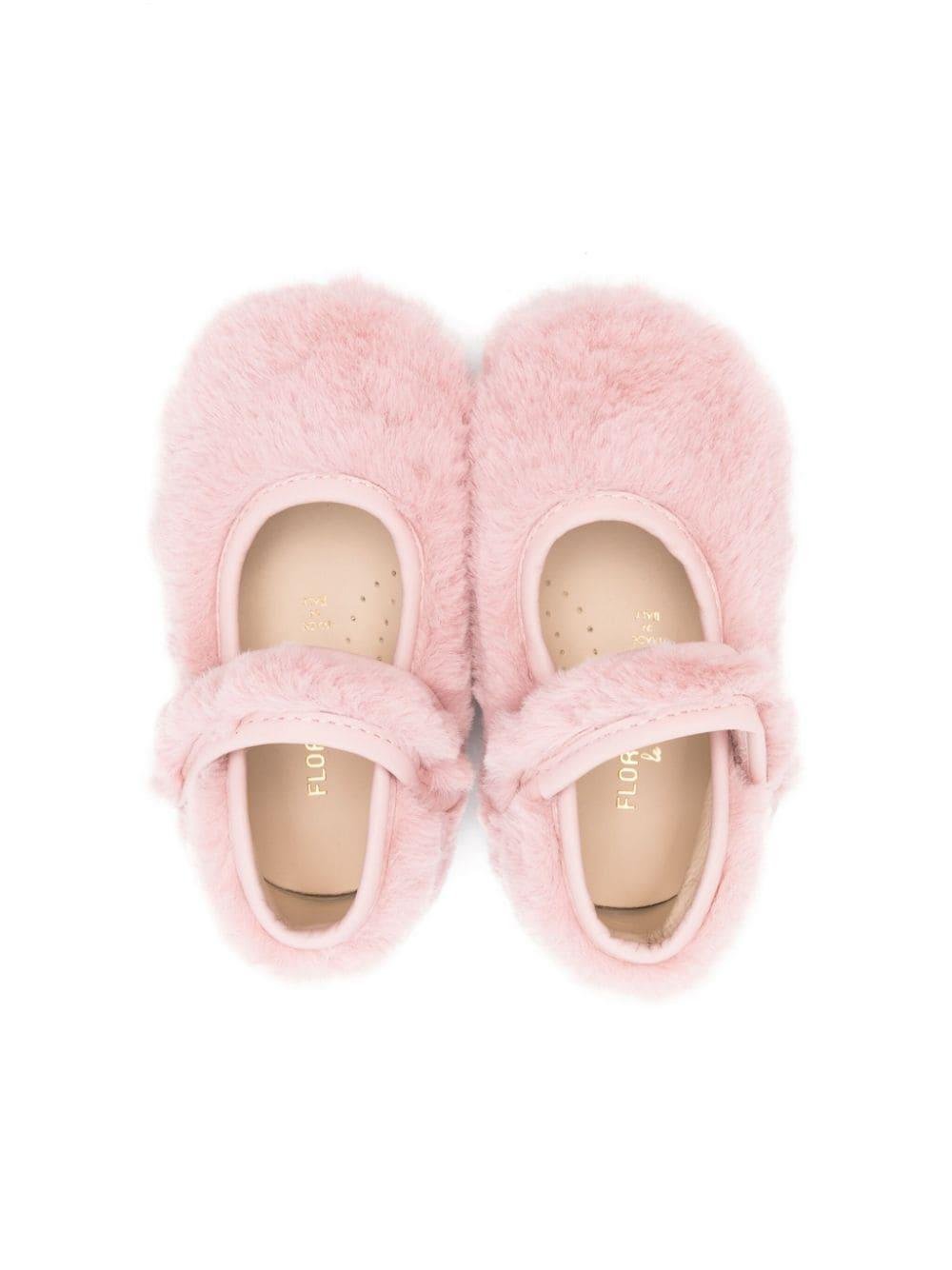 Ballerine per neonata Florens rosa in pelliccia - Rubino Kids