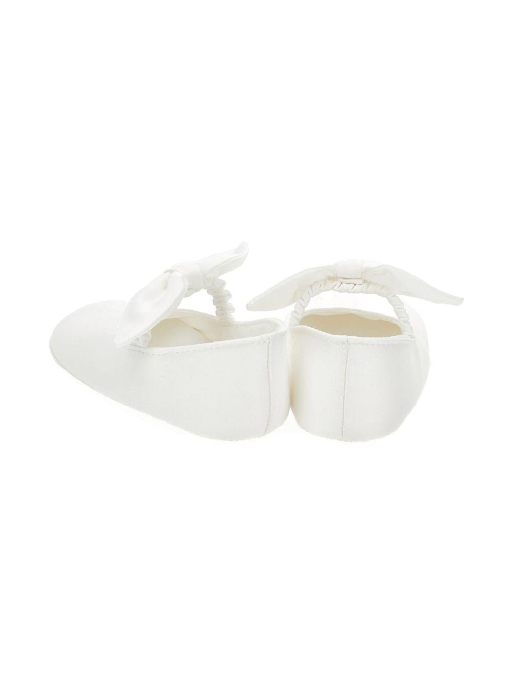 Ballerine per neonata Monnalisa bianco con fiocco - Rubino Kids