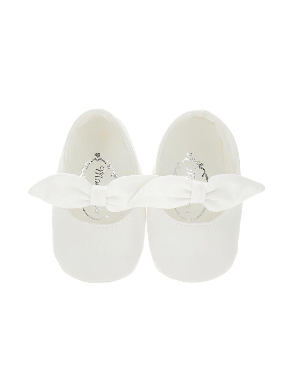 Ballerine per neonata Monnalisa bianco con fiocco - Rubino Kids