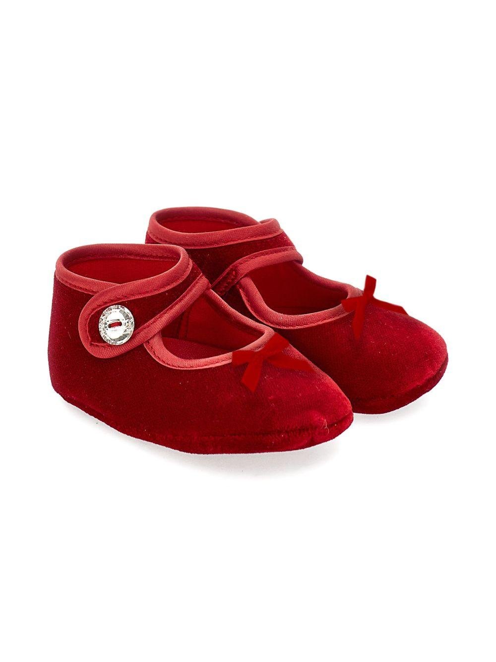 Ballerine per neonata Monnalisa rosse con cinturino Mary Jane - Rubino Kids