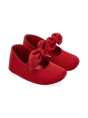 Monnalisa red ballet flats for newborns with bow
