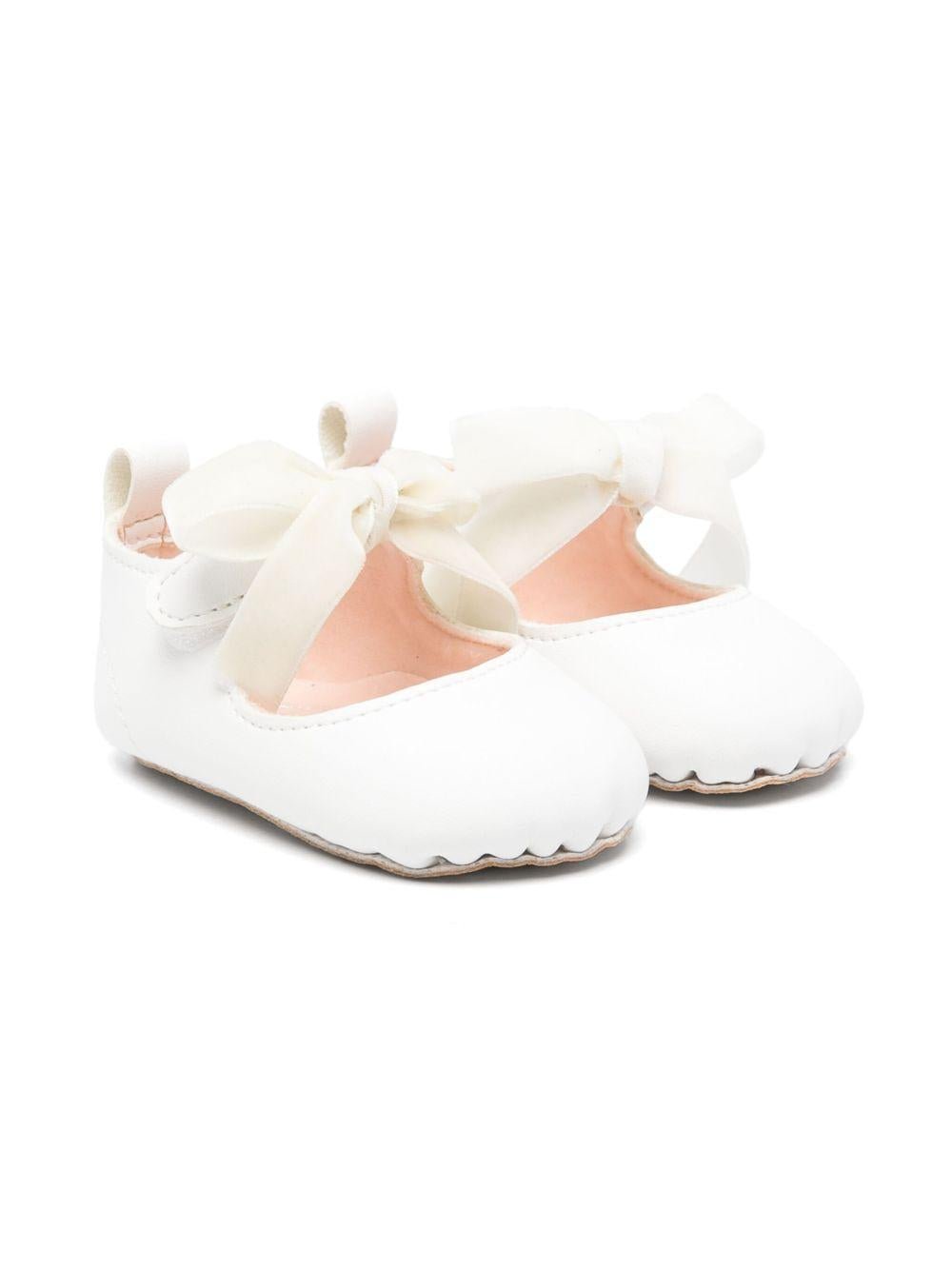 Ballerine primi passi per neonata Aruna Seth Fay bianco con fiocco - Rubino Kids