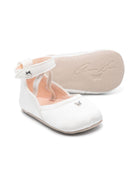 Ballerine primi passi per neonata Aruna Seth Margot bianco con chiusura a strappo alla caviglia - Rubino Kids