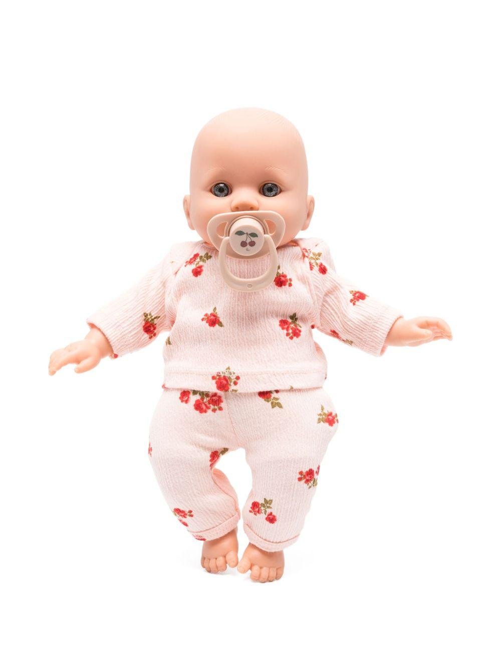 Bambola Elisa per bambina Konges Sløjd rosa con stampa rose - Rubino Kids