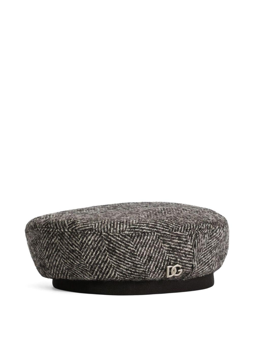 Basco per bambina Dolce & Gabbana Kids nero con motivo spigato - Rubino Kids