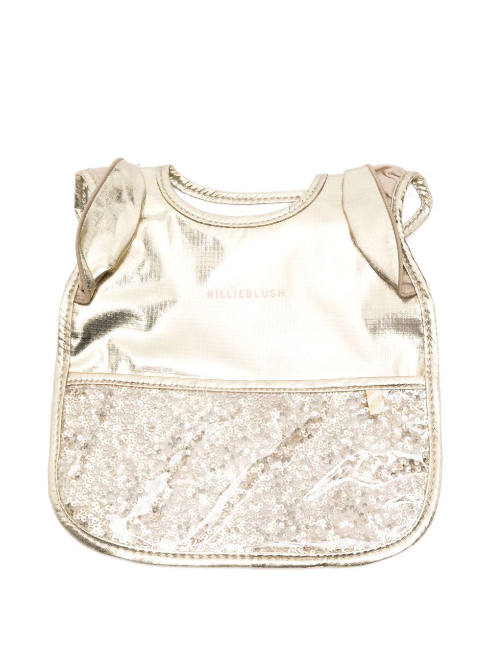 Bavaglino per neonata Billieblush oro con paillettes - Rubino Kids
