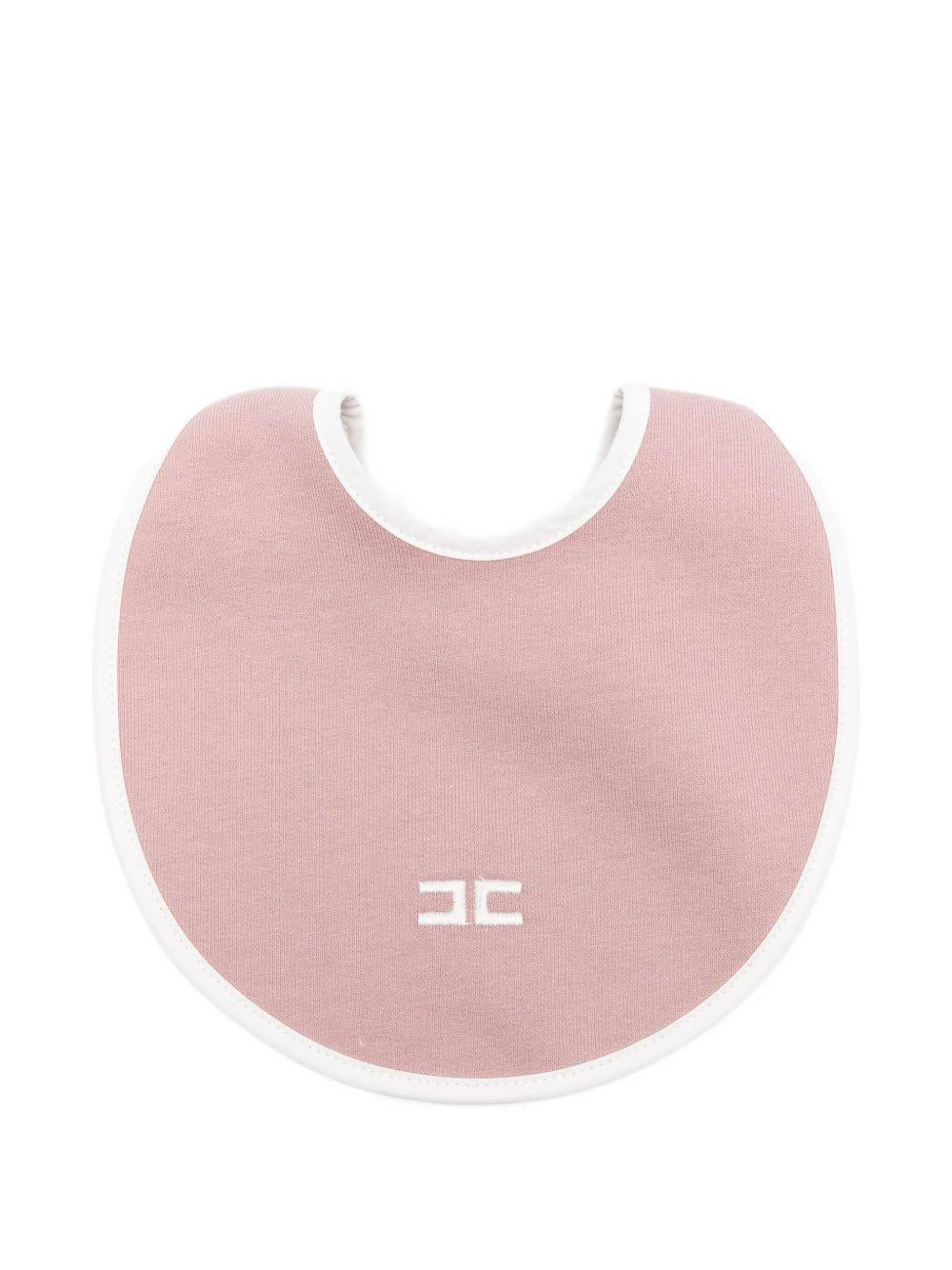 Bavaglino per neonata Elisabetta Franchi La Mia Bambina rosa con ricamo - Rubino Kids