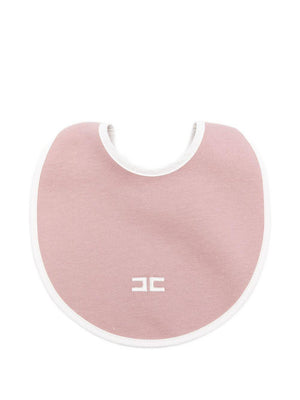 Bavaglino per neonata Elisabetta Franchi La Mia Bambina rosa con ricamo