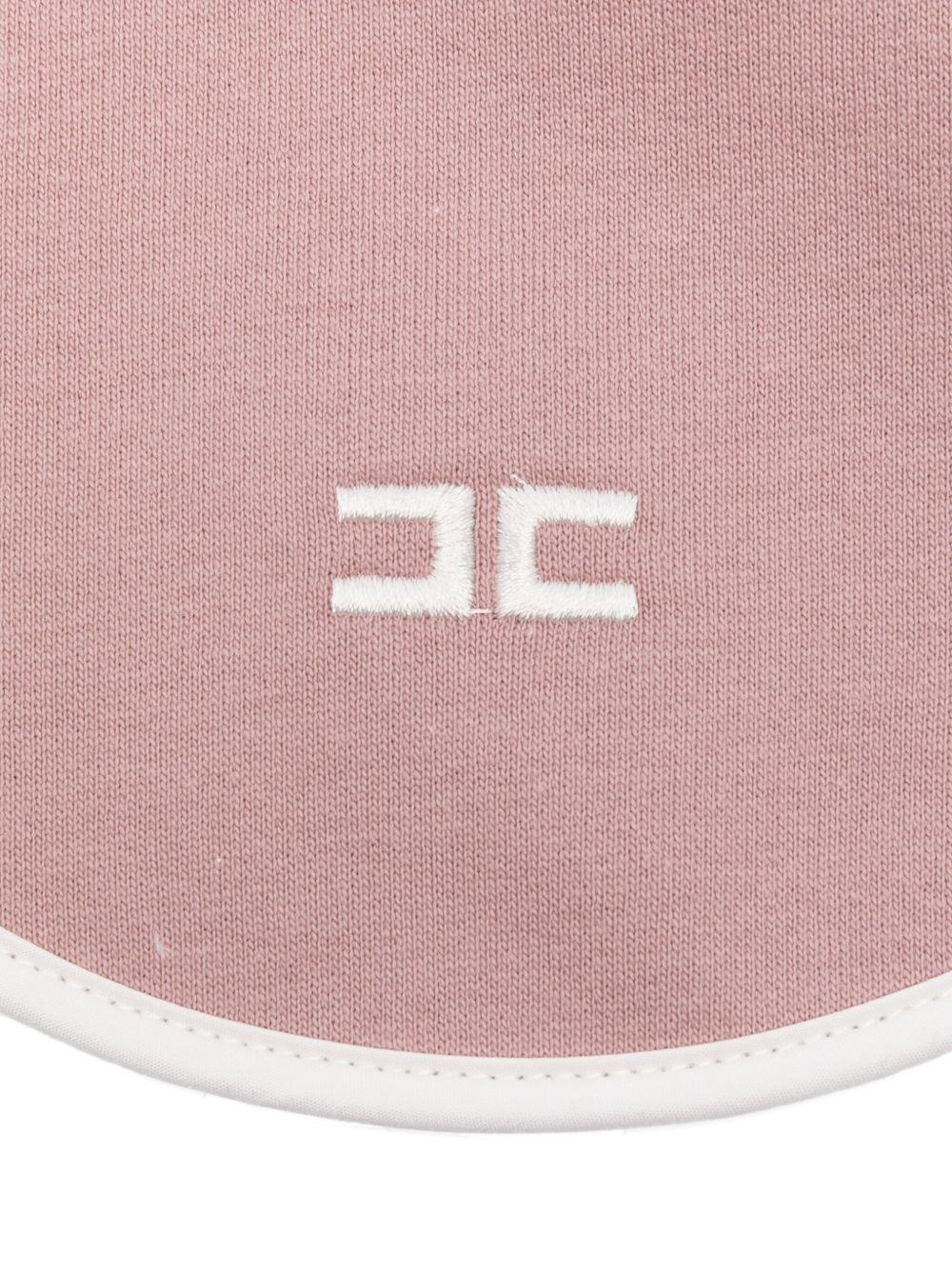 Bavaglino per neonata Elisabetta Franchi La Mia Bambina rosa con ricamo - Rubino Kids