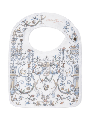Atelier Choux white baby bib with print